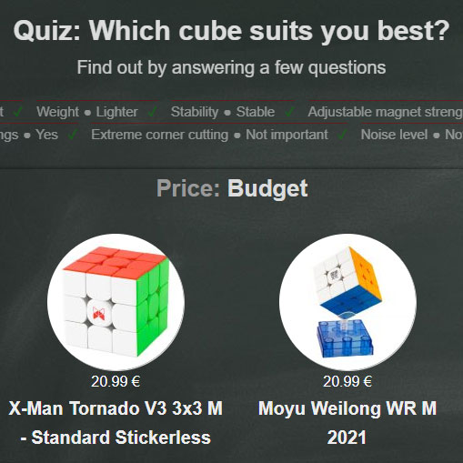 Cube Quiz - Which Speedcube is right for you? - Cuboss.com